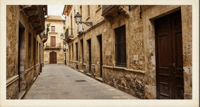 A narrow street in the Gothic Quarter, Barcelona
